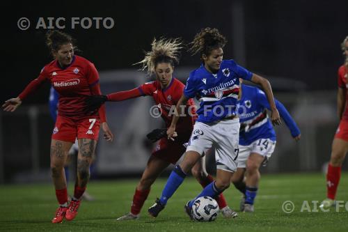 Sampdoria Women Emma Severini Fiorentina Women Miriam Longo Sciorba match between    Sampdoria Women 1-3 Fiorentina Women Genova, Italy 