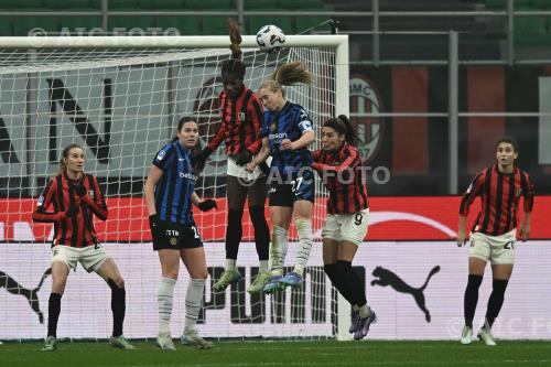 Milan Women Marija Milinkovic Inter Women Chante Dompig Milan Women Angelica Soffia Milan Women 2024 Milano, Italy 