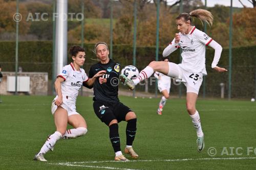 Milan Women Zsanett Kajan Lazio Women Angelica Soffia Mirko Fersini match between Lazio Women 2-0 Milan Women Formello, Italy 