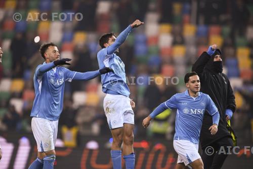 Napoli Giacomo Raspadori Napoli Amir Rrahmani Friuòi match between     Udinese 1-3 Napoli Udine, Italy 