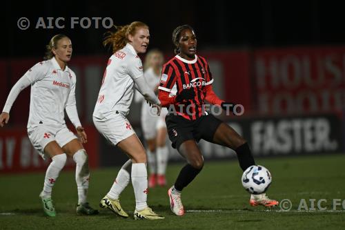 Milan Women Stine Ballisage Pedersen Fiorentina Women Filippa Fanny Curmark Peppino Vismara match between  Milan Women 1-1 Fiorentina Women Milano, Italy 