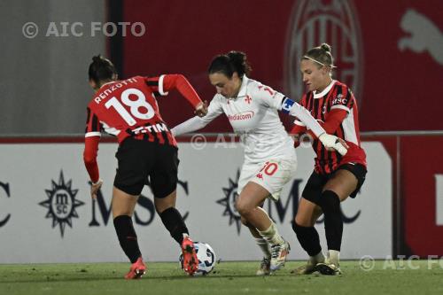 Milan Women Michela Catena Fiorentina Women Emma Koivisto Peppino Vismara match between  Milan Women 1-1 Fiorentina Women Milano, Italy 