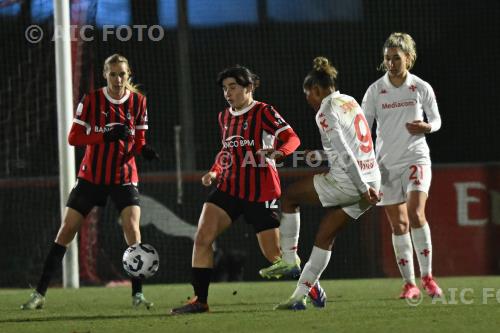 Milan Women Madelen Janogy Fiorentina Women Emma Severini Peppino Vismara match between  Milan Women 1-1 Fiorentina Women Milano, Italy 