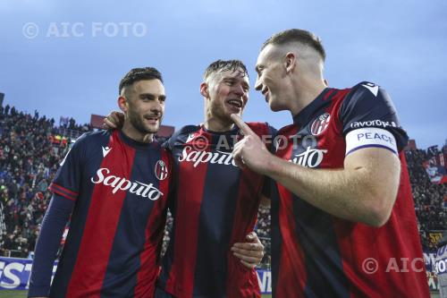 Bologna Sam Beukema Bologna Lewis Ferguson Renato Dall’Ara match between    Bologna 3-1 Monza Bologna, Italy 