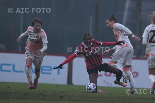 Roma Women Evelyn Ijeh Milan Women Moeka Minami Peppino Vismara match between     Milan Women 3-2 Roma Women Milano, Italy 