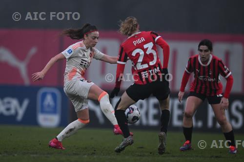 Roma Women Julie Piga Milan Women Marta Mascarello Peppino Vismara match between     Milan Women 3-2 Roma Women Milano, Italy 