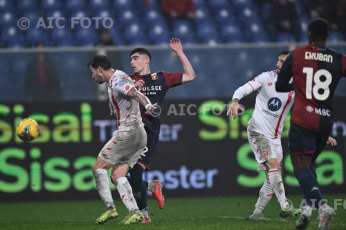 Monza Johan Vasquez Genoa Patrick Ciurria Luigi Ferraris match between   Genoa 2-0 Monza Genova, Italy 