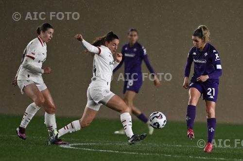 Fiorentina Women Silvia Rubio Avila Milan Women Giorgia Arrigoni Curva Fiesole - Viola Park match between Fiorentina Women 2-0 Milan Women Firenze, Italy 