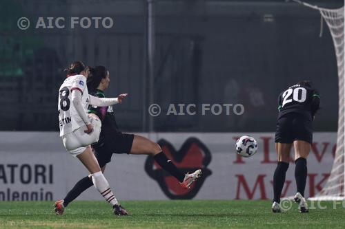 Milan Women Daniela Sabatino Sassuolo Women Benedetta Orsi Enzo Ricci match between    Sassuolo Women 2-3 Milan Women Sassuolo, Italy 