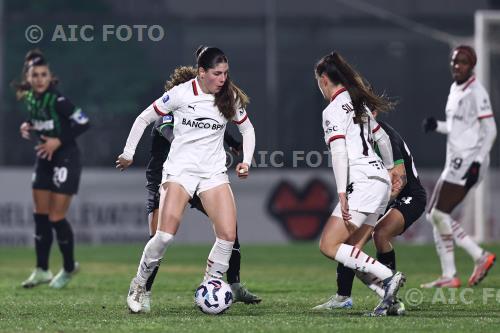 Milan Women Kassandra Missipo Sassuolo Women Silvia Rubio Avila Italian championship 2024 2025  Femminile 17°Day Enzo Ricci match between    Sassuolo Women 2-3 Milan Women 