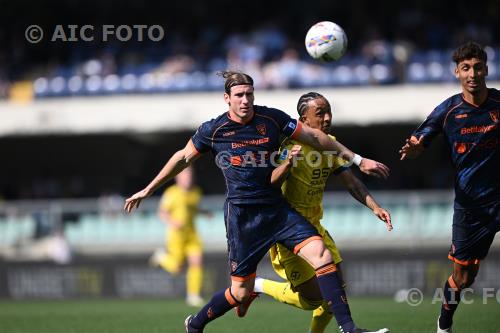 Lecce Dailon Livramento Hellas Verona Tiago Gabriel Marcantonio Bentegodi match between    Hellas Verona 1-1 Lecce Verona, Italy 