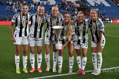 Juventus Women Mathilde Harviken Juventus Women Amalie Vangsgaard Juventus Women Emma Kullberg Juventus Women 2025 Como, Italy 