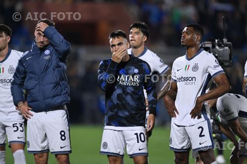 Inter Lautaro Martinez Inter Denzel Dumfries Giuseppe Sinigaglia match between    Como 0-2 Inter Como, Italy 