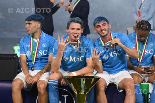 Napoli +Scott McTominay Napoli Billy Gilmour Italian championship 2024 2025 38°Day Diego Armando Maradona match between    Napoli 2-0 Cagliari 