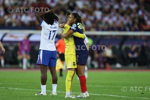 England Women Pauline Peyraud-Magnin France Women Maelle Lakrar Zuruch, Switzerland. 