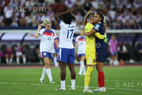 England Women Pauline Peyraud-Magnin France Women Maelle Lakrar Zuruch, Switzerland. 