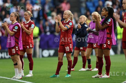 Denmark Women Pernille Harder Denmark Women Sara Ihrige St.Jakob-Park final match between Germany Women 2-1 Denmark Women Basel, Switzerland. 