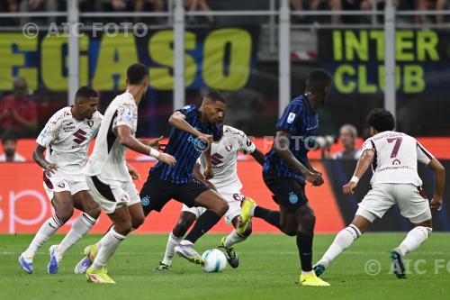 Inter Adrien Tameze Torino Tino Anjorin Italian championship 2025 2026 1°Day Giuseppe Meazza match between   Inter 5-0 Torino 