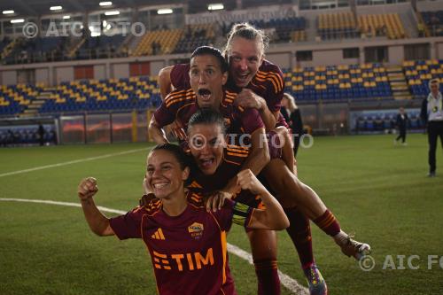 Roma Women Katrine Veje Roma Women Lucia di Guglielmo Italian Women Cup 2025 2026  Femminile 1°Semifinal Romeo Menti match between Roma Women 3-0 Lazio Women
