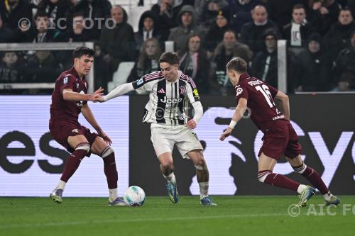 Torino Kenan Yıldız Juventus Marcus Holmgren Pedersen Allianz match between    Juventus 0-0 Torino Torino, Italy 