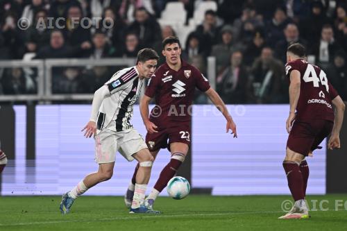 Juventus Cesare Casadei Torino Ardian Ismajli Allianz match between    Juventus 0-0 Torino Torino, Italy 