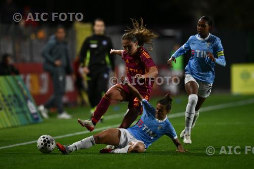 Roma Women Elisabetta Oliviero Lazio Women Carina Baltrip-Reyes Tre Fontane match between Roma Women 1-0 Lazio Women Roma, Italy 