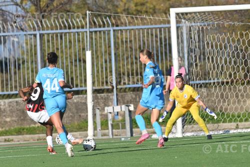 Milan Women Tecla Pettenuzzo Napoli Women Mille Jusjong Italian championship 2025 2026  Femminile 8°Day Giuseppe Piccolo match between  Napoli Women 0-2 Milan Women 