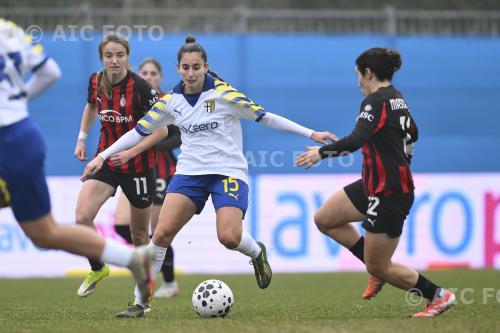 Parma Women Marta Mascarello Milan Women Christy Grimshaw Ennio Tardini match between Parma Women 0-0 Milan Women Parma, Italy 