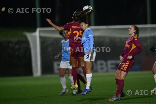 Roma Women Emma Martin Queralt Lazio Women Annalena Rieke Mirko Fersini match between Lazio Women 0-0 Roma Women Formello, Italy 