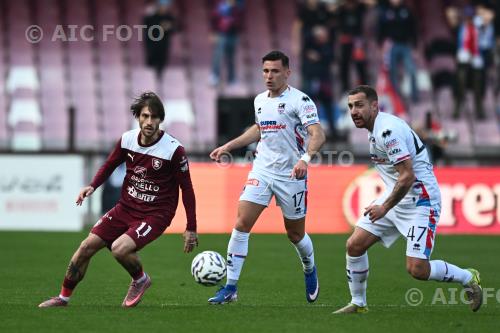 Salernitana Giovanni Bruzzaniti Catania Giovanni Di Noia Arechi match between Salernitana 0-0 Catania Salerno, Italy 
