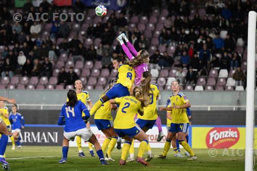 Sweden Women Evelyn Ijeh Sweden Women Cristiana Girelli Oreste Granillo match between  Italy Women 0-1 Sweden Women Reggio Calabria, Italy. 