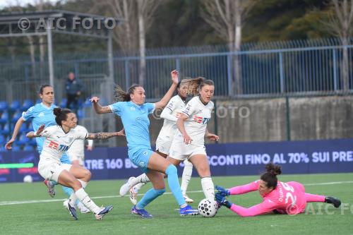 Lazio Women Cecilie Floe Nielsen Napoli Women Federica D Auria Italian championship 2025 2026  Femminile 16°Day Giuseppe Piccolo match between  Napoli Women 0-1 Lazio Women 