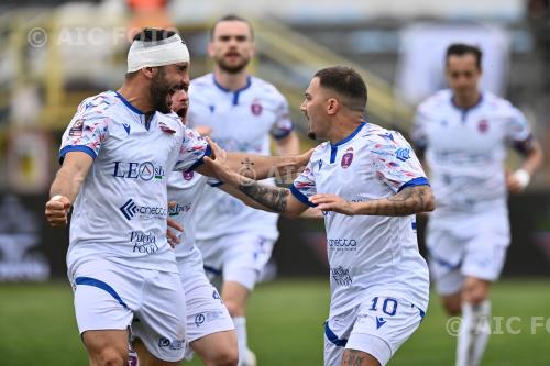 Casarano Vito Leonetti Casarano Francesco Grandolfo Domenico Francioni match between  Latina 1-2 Casarano Latina, Italy 