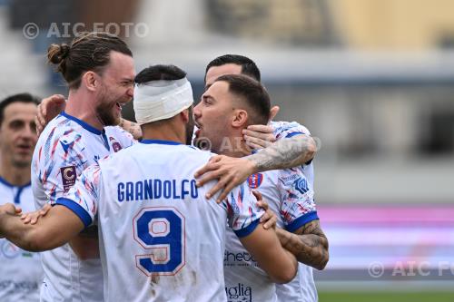 Casarano Francesco Grandolfo Casarano Federico Giraudo Domenico Francioni match between  Latina 1-2 Casarano Latina, Italy 