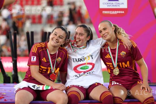 Roma Women Giulia Dragoni Roma Women Froya Brennskag-Dorsin Romeo Menti match between Juventus Women 0-1 Roma Women Vicenza, Italy 