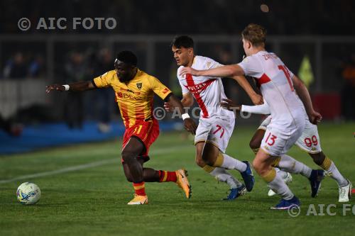 Lecce Filippo Carbone Genoa Wedtoin Latif Ouedraogo Via del mare match between    Lecce 1-0 Genoa Lecce, Italy 