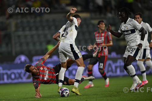 Cremonese Daniel Tonoli Modena Wisdom Acquah Giovanni Zini match between    Cremonese 0-3 Modena Cremona, Italy 