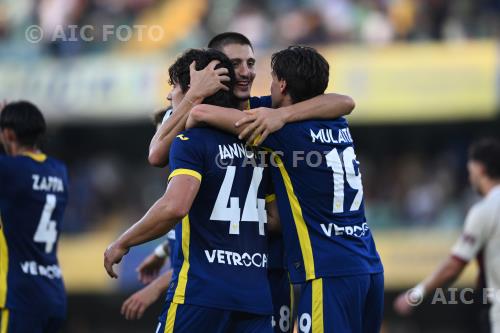 Hellas Verona Samuele Mulattieri Hellas Verona Seid Korac Marcantonio Bentegodi match between    Hellas Verona 5-0 Arezzo Verona, Italy 