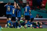 Italy Giacomo Raspadori Italy Federico Chiesa Wembley final match between  Italy  2-1 Austria London , England Joy Goal 2-0 