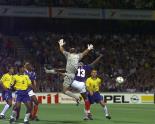 Brazil Ibrahim Ba France Dunga Carlos Caetano Bledorn Verri Tournoi de France 1997 Match 1 Gerland final match between France 1-1 Brazil 