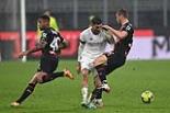 Milan Lorenzo Pellegrini Roma Tommaso Pobega Giuseppe Meazza match between  Milan 2-2 Roma Milano, Italy 